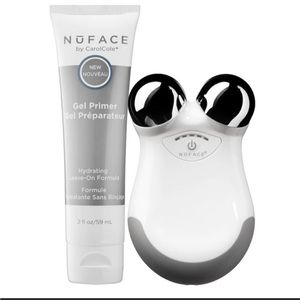 Nuface mini facial toning device with box and half of gel. Only used a few times